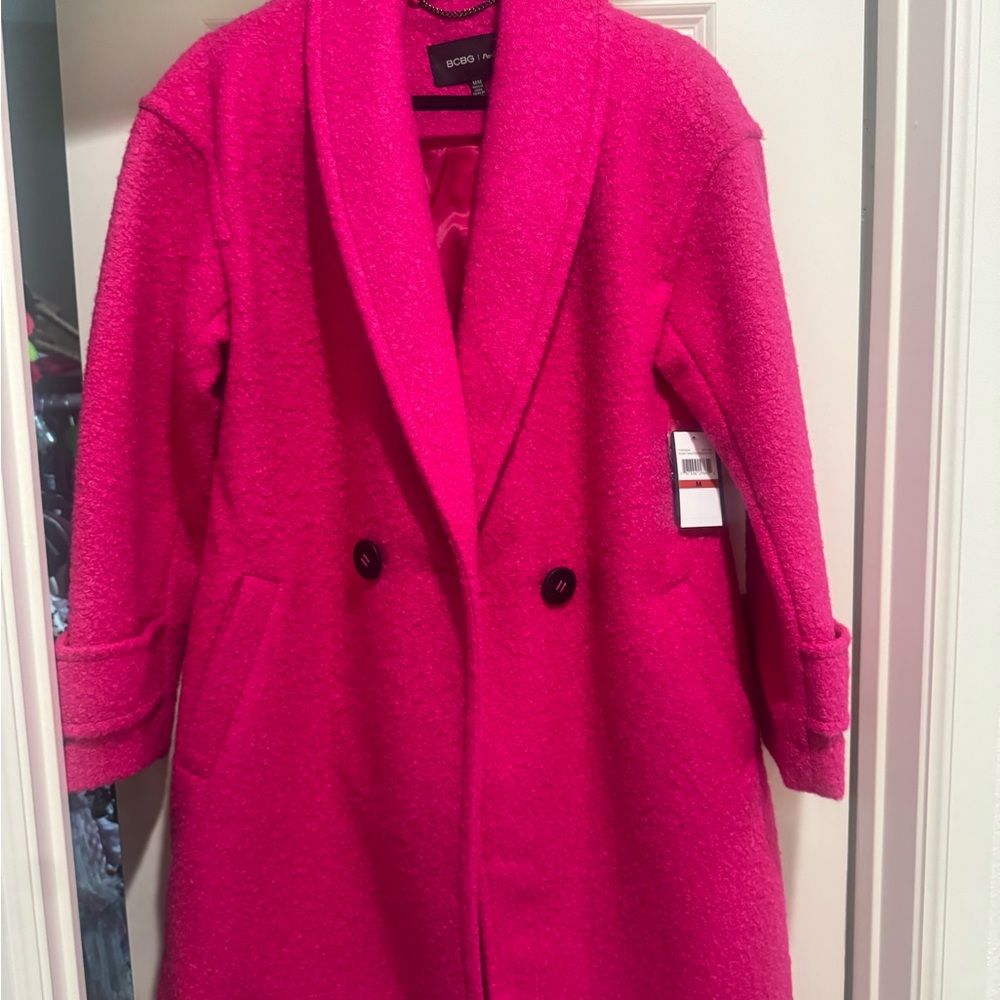 BCBG Vibrant Pink Teddy Jacket
